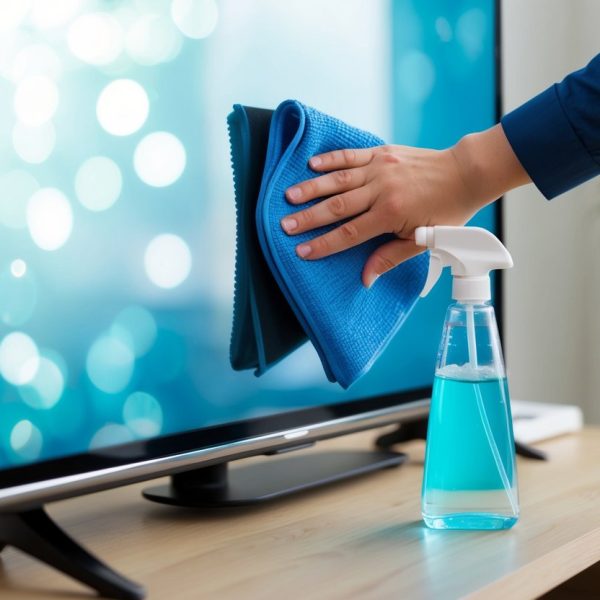 jak wyczyścić ekran telewizora