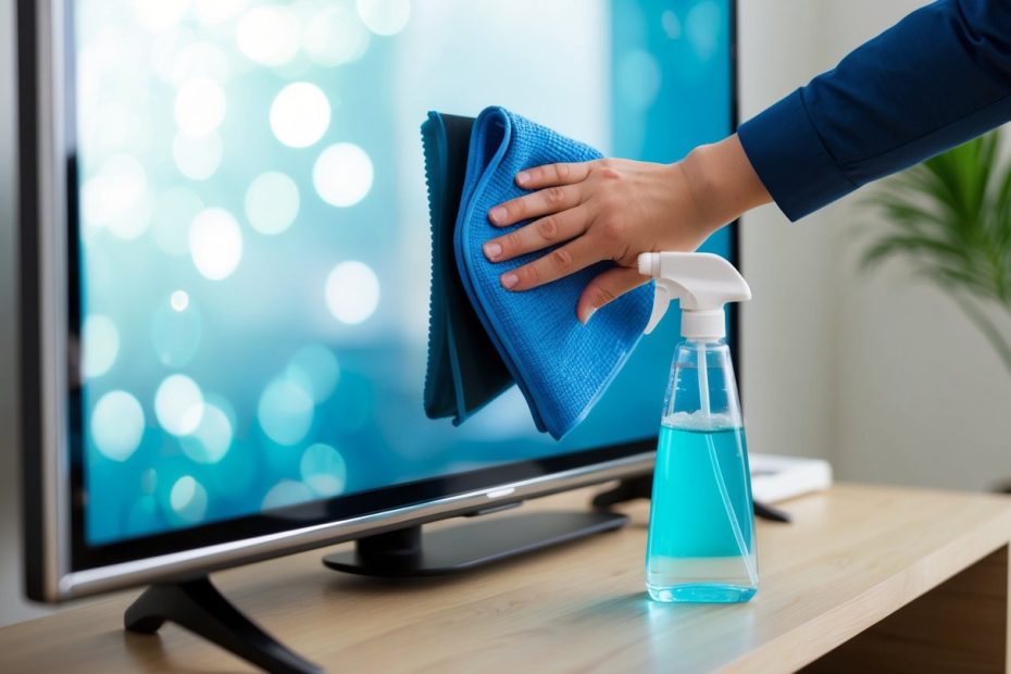 jak wyczyścić ekran telewizora