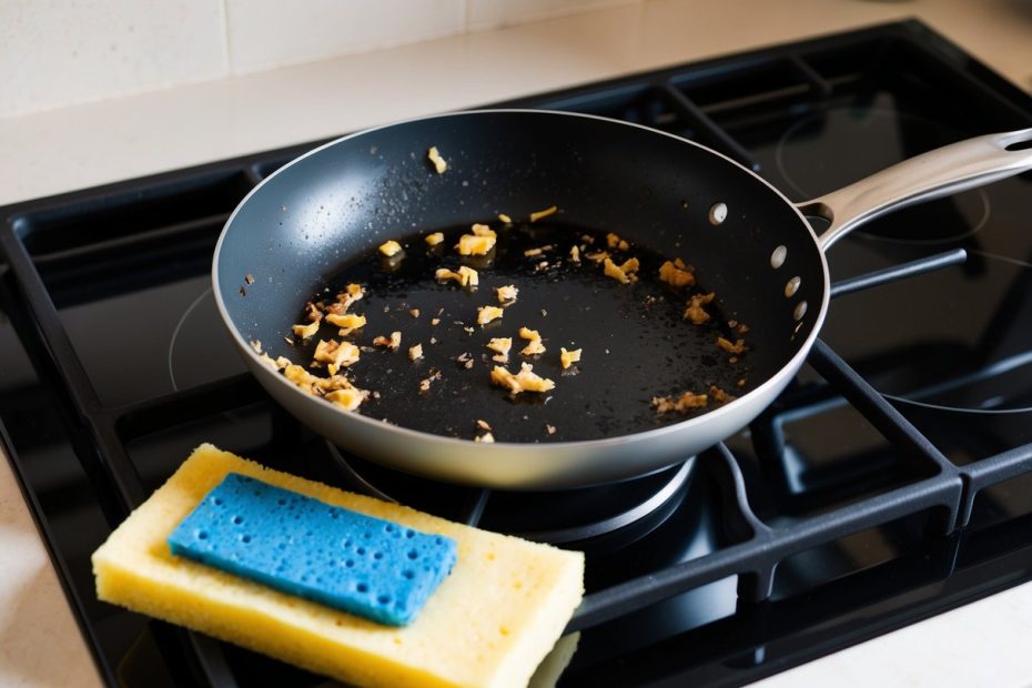 jak wyczyścić przypaloną patelnię